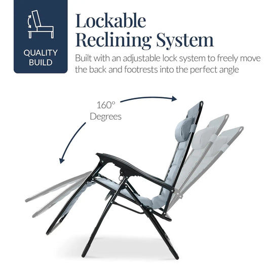 Oversized Padded Zero Gravity Chair, XL