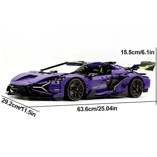 Super Racing Car Hypercar Building Blocks Puzzle - Purpleobsessions