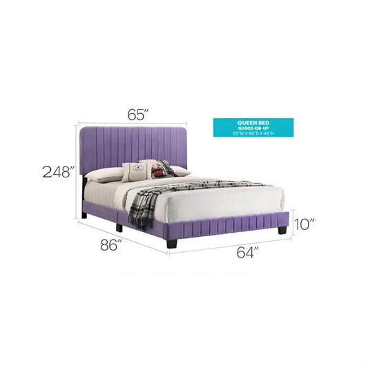 Full Size Velvet Bed with Storage, No Box Spring Required, Easy Assembly