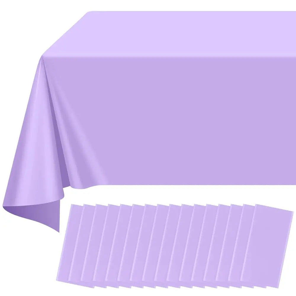 12 Pack Plastic Tablecloth 54 x 108