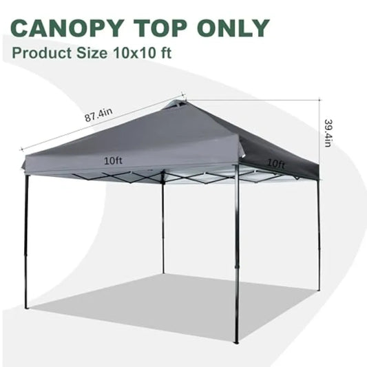 Canopy Replacement Top with Air Vent Silver Coated for Straight Leg Canopy Frame, Dark Grey - Purpleobsessions