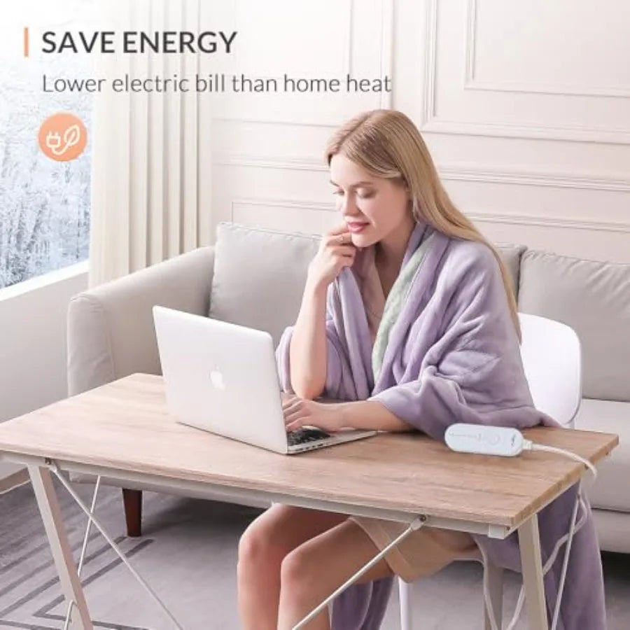 LuxeHeat Heated Blanket Electric Blanket, Soft Flannel Sherpa Heated, Heating Blanket with 5 Heat Settings, 3 hrs Timer Auto