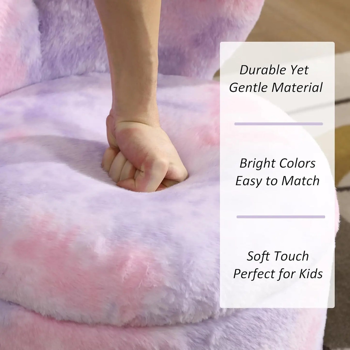 Kids Butterfly Armchair with Storage Ottoman