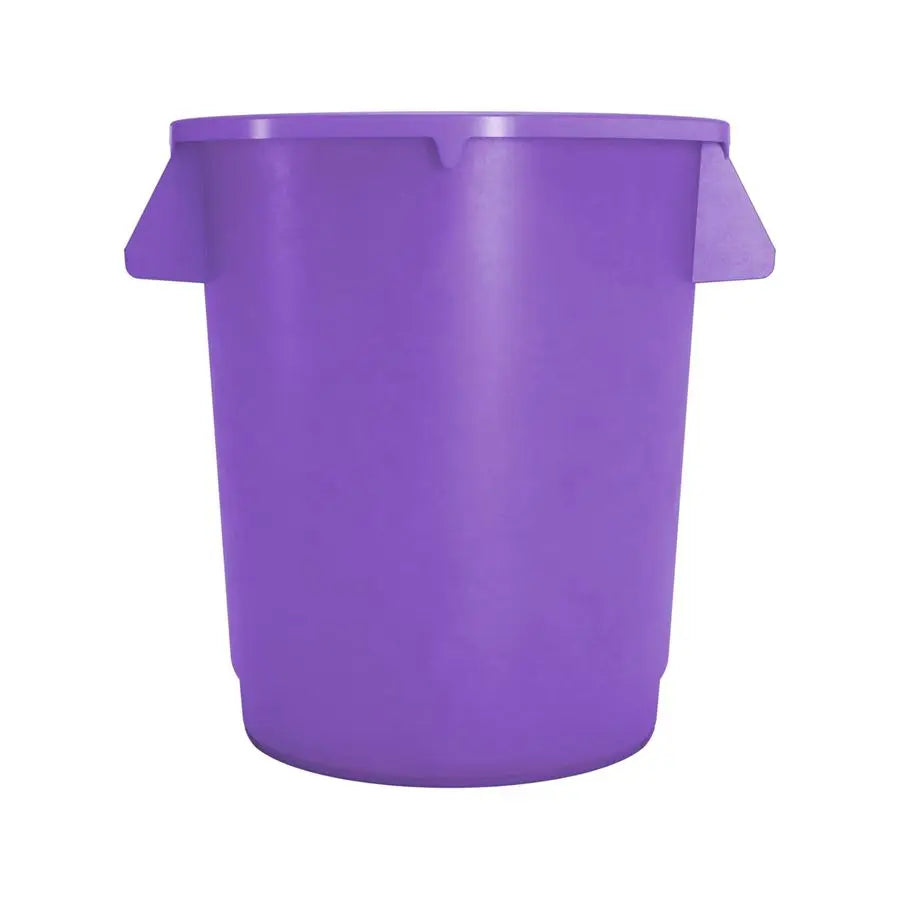 Bronco Waste Container Trash Container, Round Trash Bin for Disposal, 10 Gallons, Purple