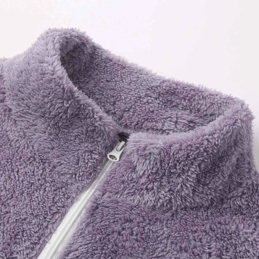 Women's Sleeveless Fleece Jackets. Zipper Vest