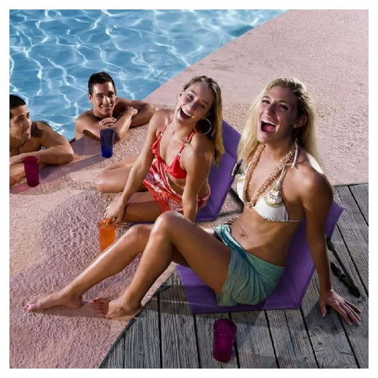 2 Pcs Foldable Portable Poolside/Beach Chairs