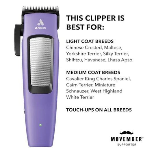 Cordless Dog Clipper 10-Piece Kit with Adjustable Blade Lithium-Ion Battery