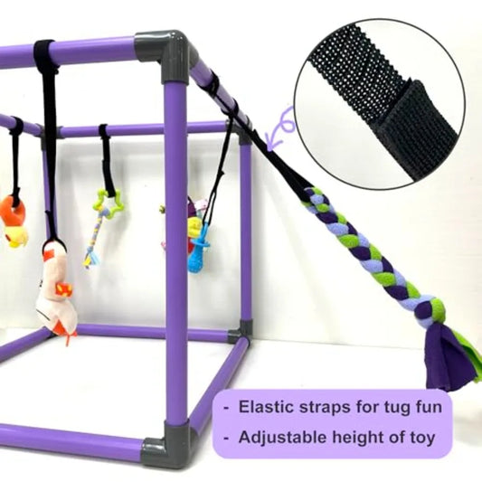 Small Dog Puppy Play Gym with 8 Hanging Toys