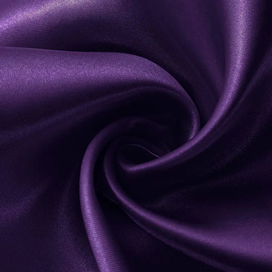 24 Pack Purple Satin Table Runner 12 x 108 Inch, Smooth Table Runners for Wedding Banquets Birthday Party