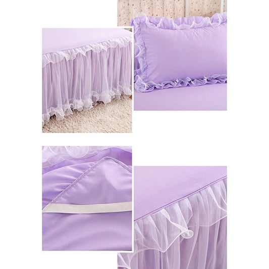 Lace Ruffle Bed Skirt & Pillow Shams