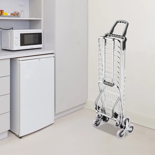 35L Folding Shopping Cart W/ 8 Wheels,