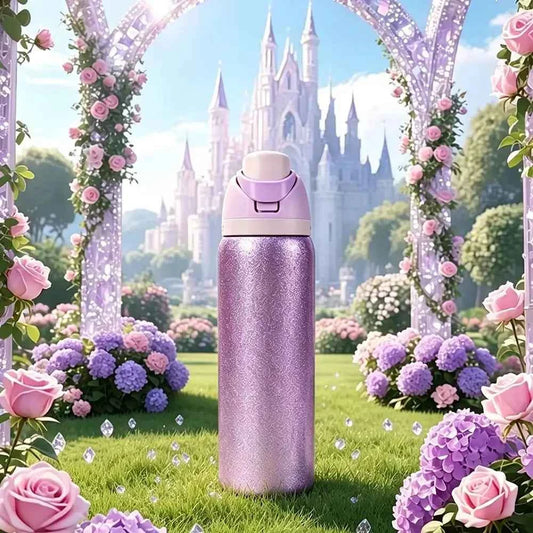 Owalaa Diamond Purple Bottle, 32 oz, 945 ml, retains heat for over 24 h. - Purpleobsessions