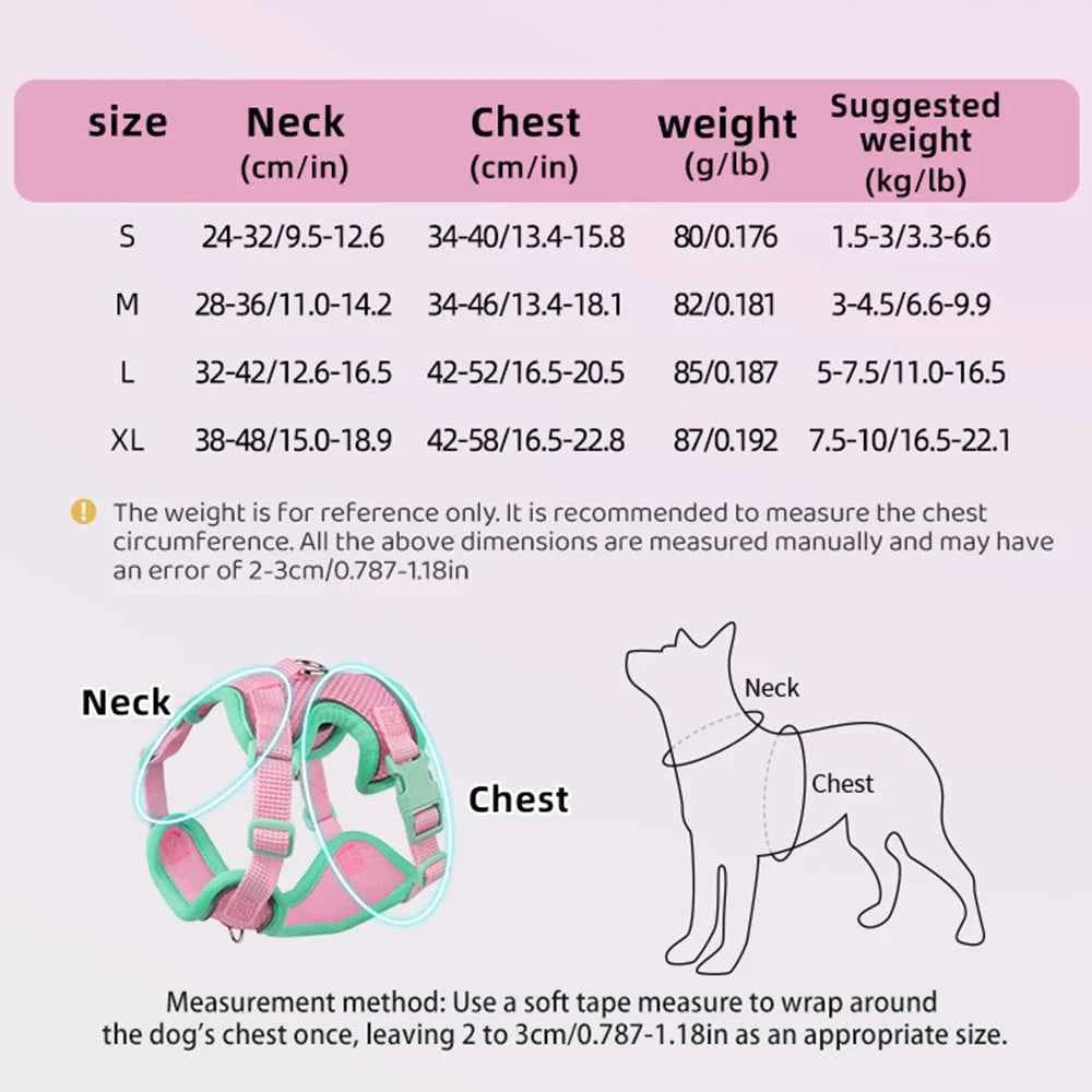 Pet Harness and Leash Set for Small Dogs