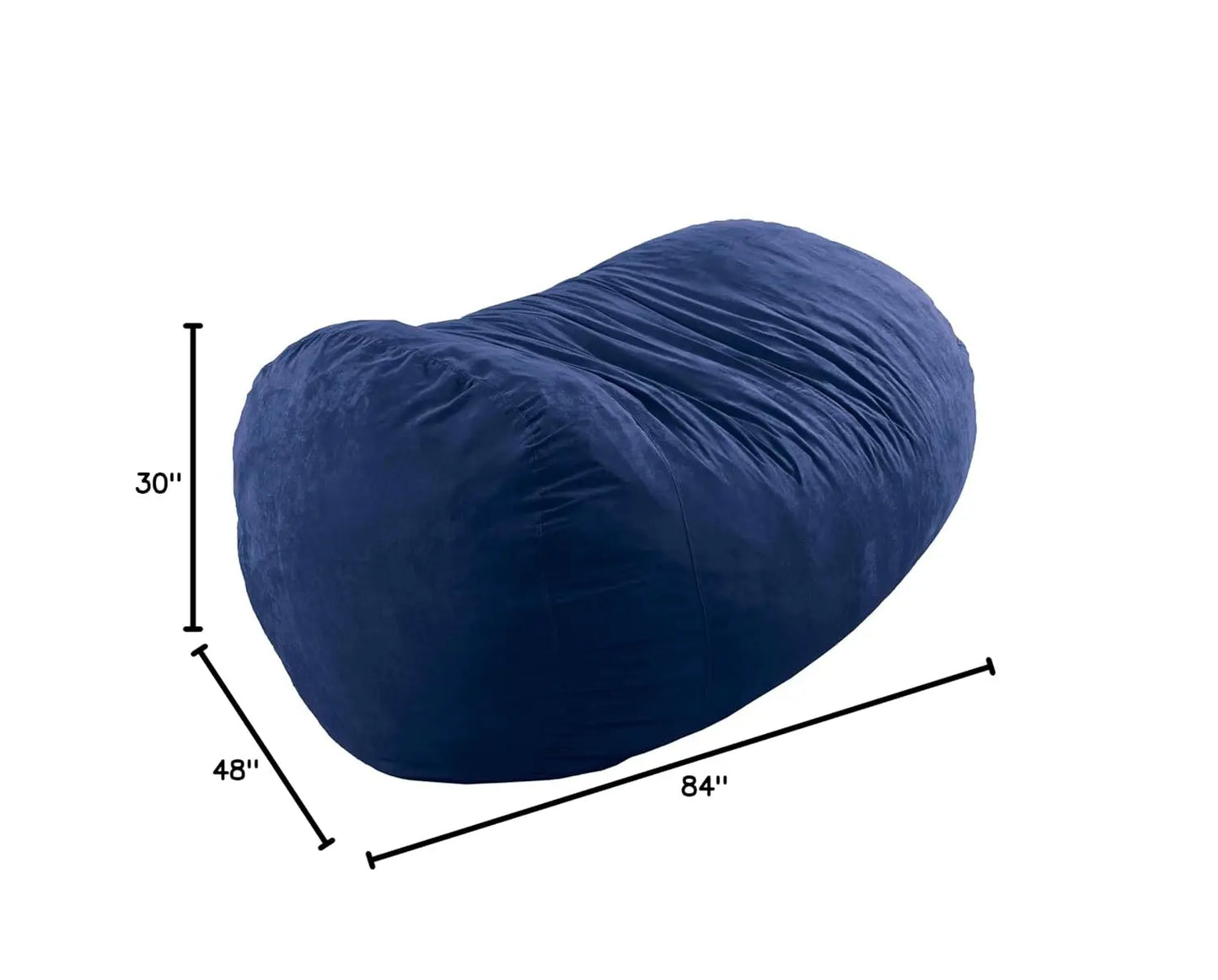 Light Purple Faux Suede 8ft Bean Bag Lounger Washable Cover
