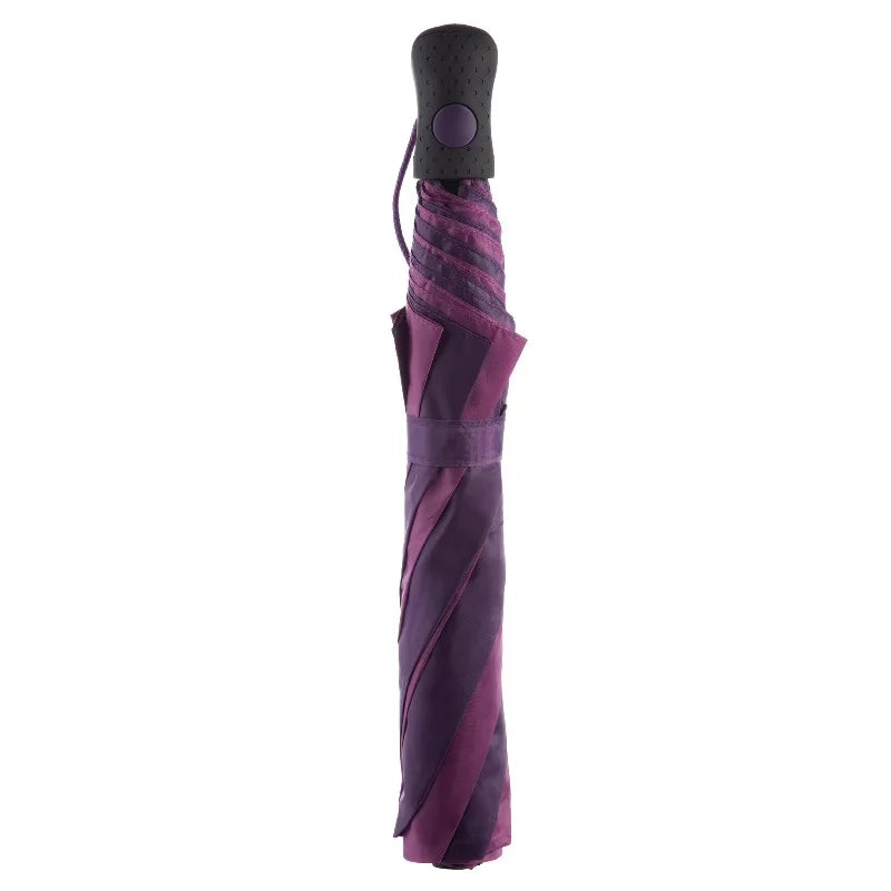 Recycled Canopy Auto Open Rain Umbrella Purple