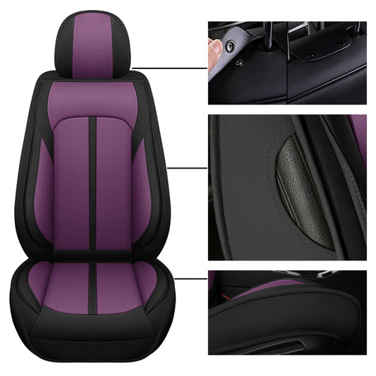 PU Leather Car Seat Covers Full Set, Fit For Kia Sportage, K4/Forte, Seltos, Niro, Sorento, Rio, Soul, K5/Optima, EV6, Spectra