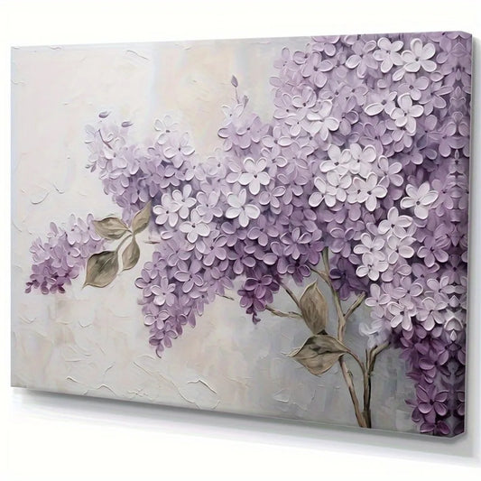 Clove floral canvas wall art, 1.5 inch thick pine frame print, interior landscape theme wall hanging decoration