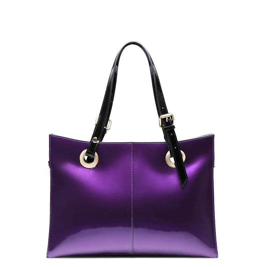 Patent Leather Handbags for Women, Designer, Luxury Tote Bag Large Capacity ,Business Vintage