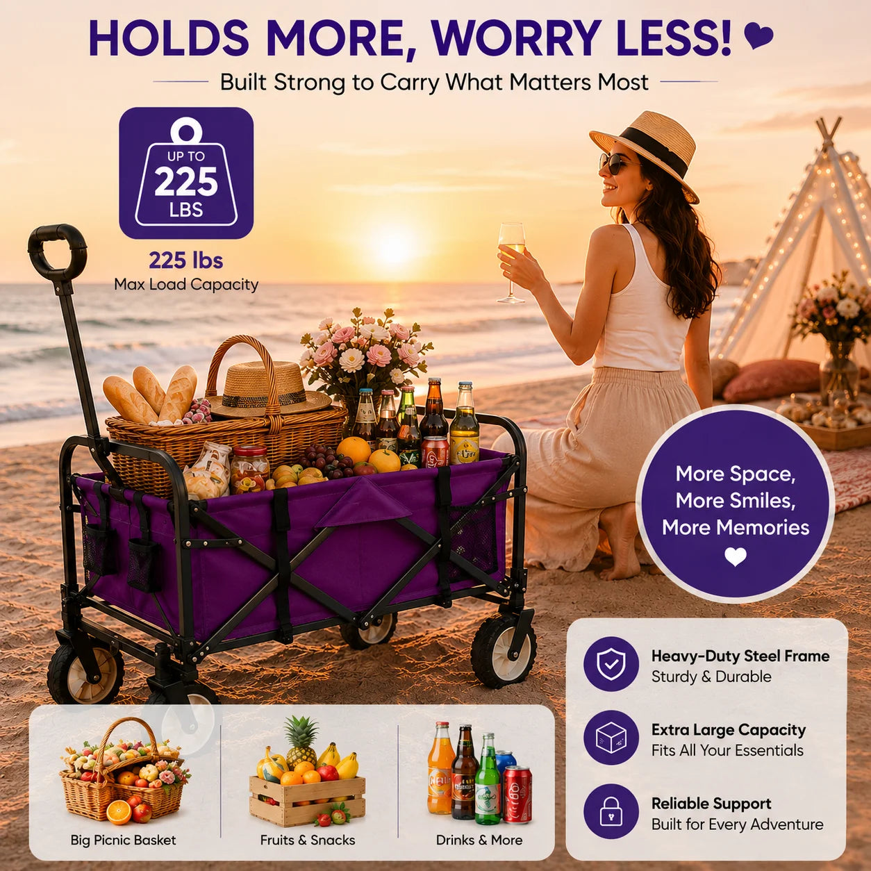 Folding Wagon  with Large Capacity