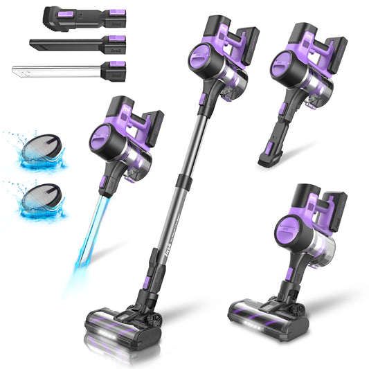 Cordless Vacuum Cleaner, 6-in-1 Stick Vacuum with 30Kpa 350W Suction, Max 50 Min Runtime Rechargeable