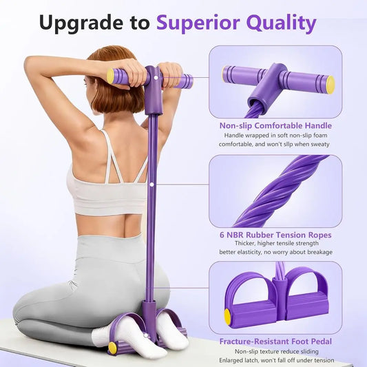 Enhanced Handle Pedal Exerciser with 6-Strand Tension