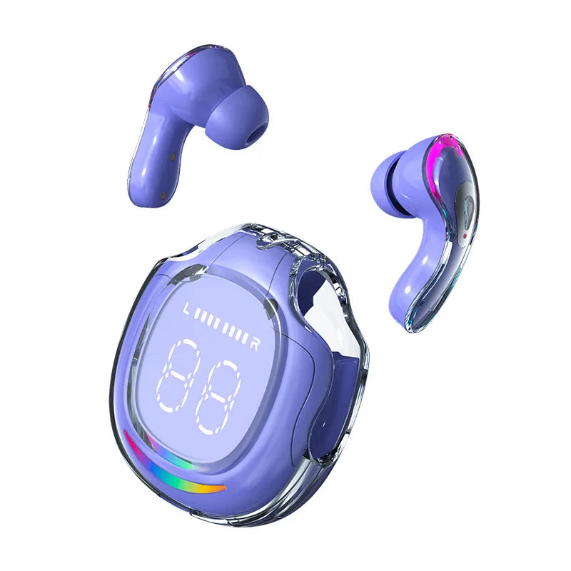 GreatWall's new smart screen digital display wireless headset portable wireless gaming audio-visual headset
