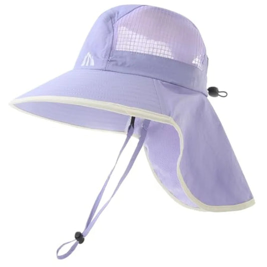 UV Sun Protection Hat Women Foldable Neck Flap Wide Brim Fishing Hat