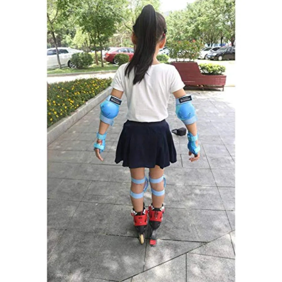 Youth Knee Pads Elbow Pads Wrist Guards Set for 3-15 Years