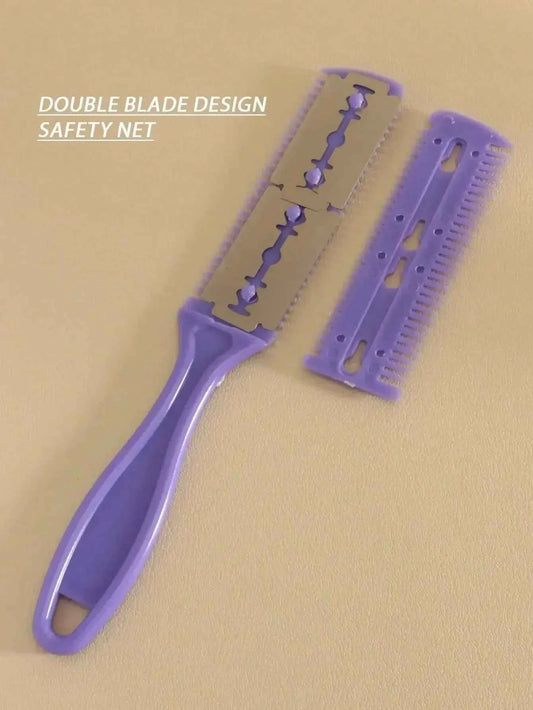 Double-Sided Double Blade Barber Comb, 1pc Thinning Razor Comb