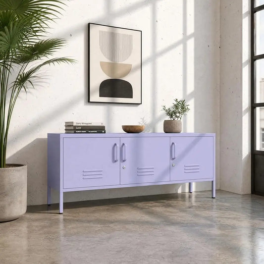 Adjustable Shelf Metal Storage Cabinet, 22H x 47.3W x 13.8D