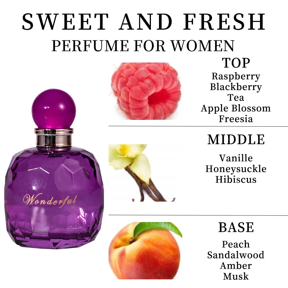 3.4fl Oz Women's Eau De Parfum - A Floral Fruity Fragrance For Women - With Raspberry, Blackberry, Tea, Apple Blossom And Freesia