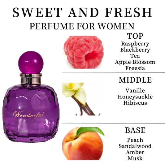3.4fl Oz Women's Eau De Parfum - A Floral Fruity Fragrance For Women - With Raspberry, Blackberry, Tea, Apple Blossom And Freesia