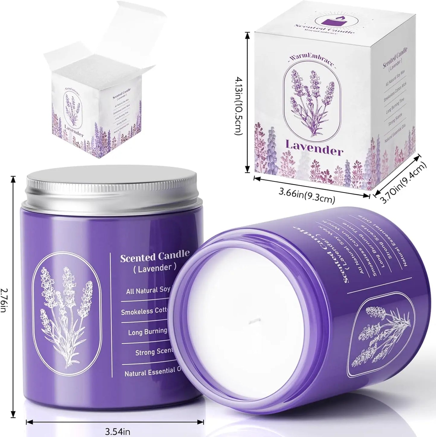 7.5oz Lavender Scented Soy Candle Highly-Scented