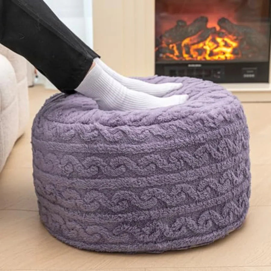 Pouf Ottoman Stuffed 20x20x12 Inch