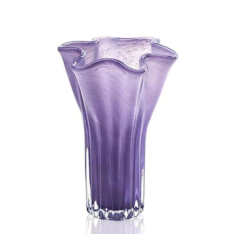 8'' Blown Glass Flower Vase