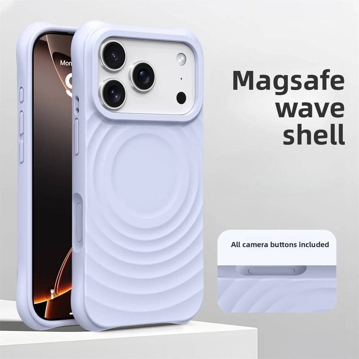 Water Ripple Silicone For Magsafe Wireless Charge Magnetic Phone Case For iPhone Air 17 16 15 14  Pro Max Soft Shockproof Cover