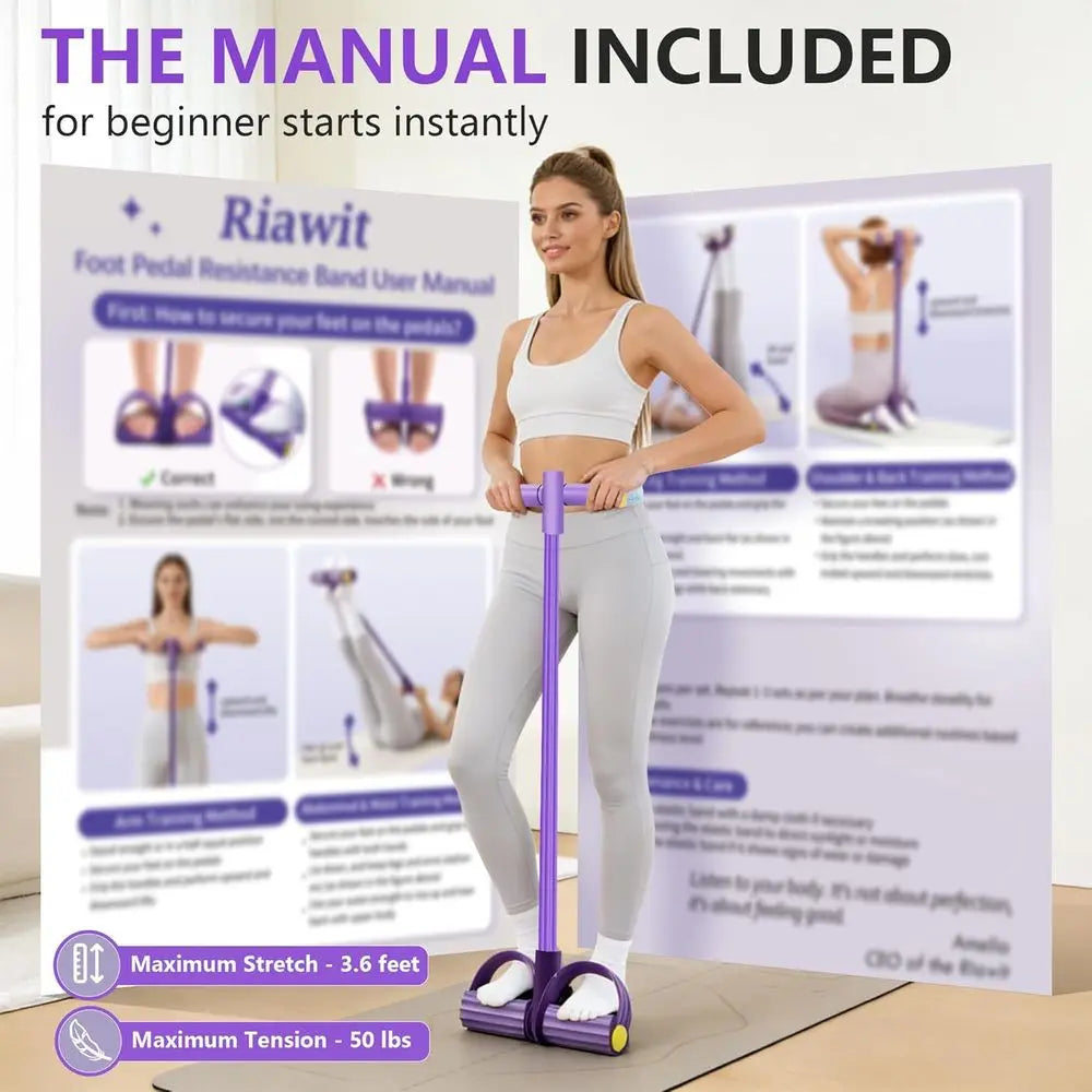 Enhanced Handle Pedal Exerciser with 6-Strand Tension