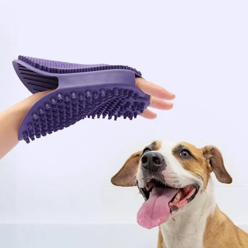 Pet Gloves -- Double-sided Shedding Bathing & Hair Remover Gloves