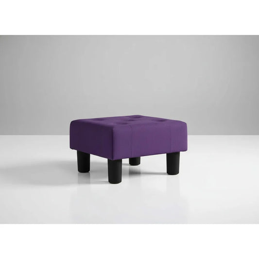 Velvet Footstool with Legs