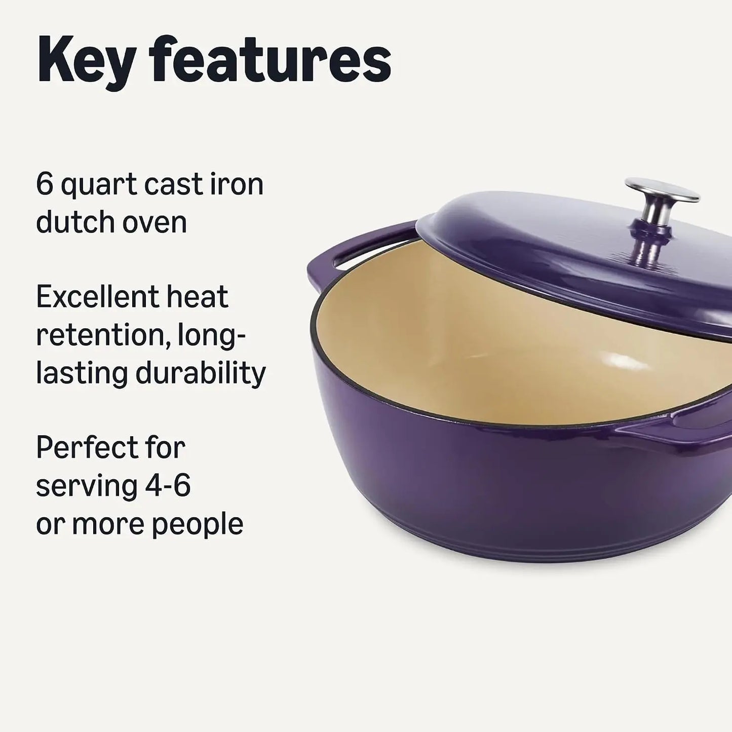 Enameled Cast Iron 6-Quart Dutch Oven