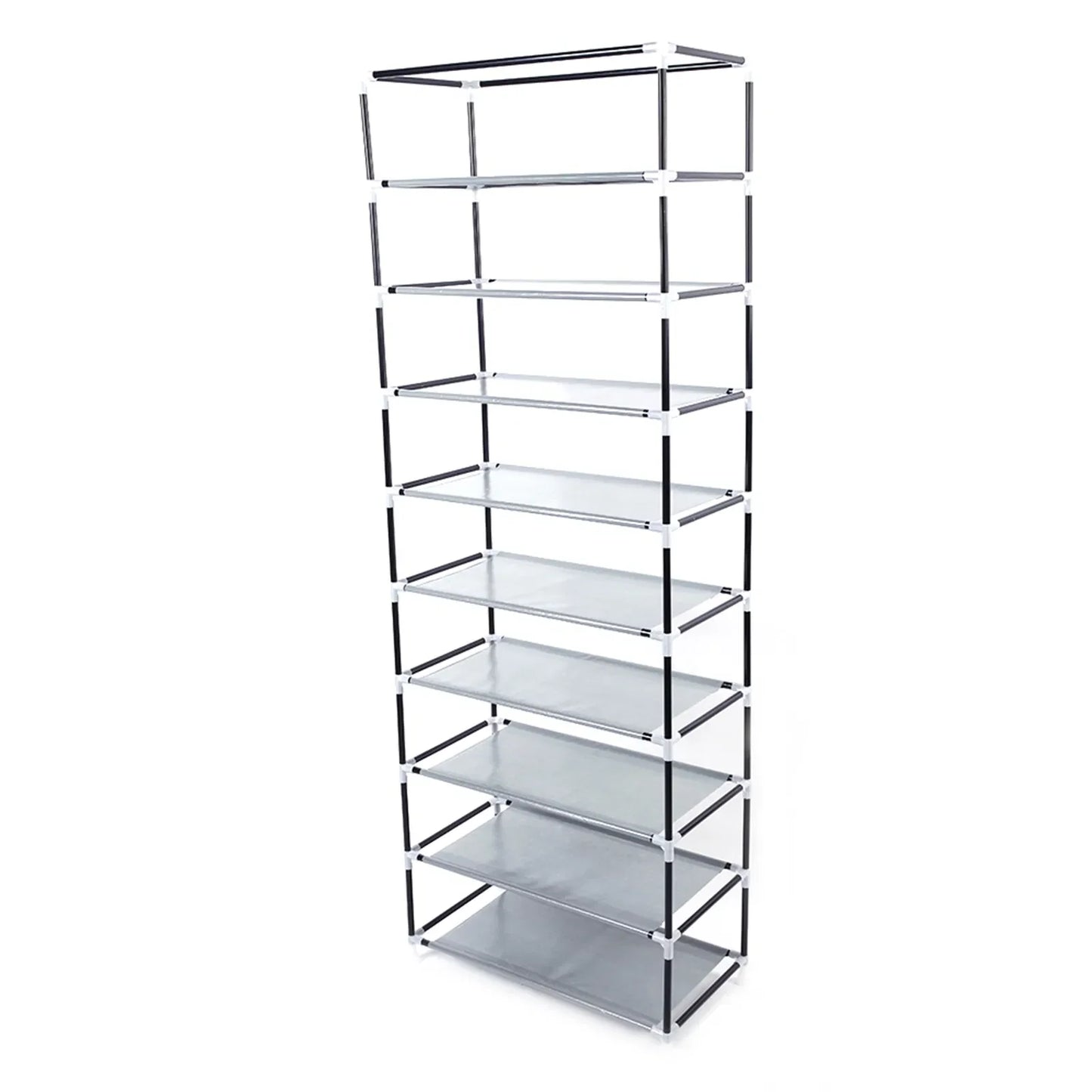 10 Layer 9 Grid Shoe Rack Shelf Storage Closet Organizer Purple