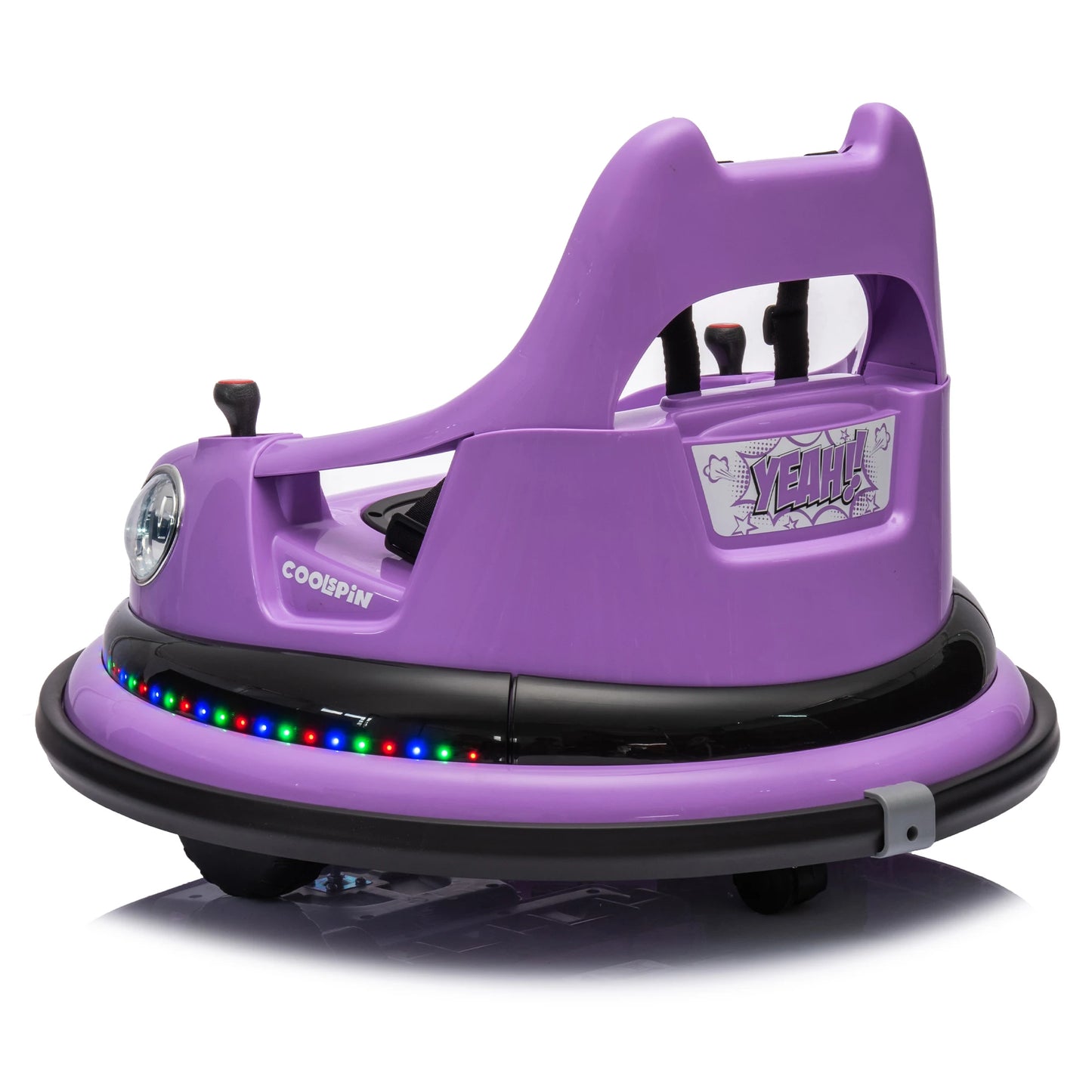 Kids Electric Ride On Toy 12V Car w/Bluetooth Remote Control, Safety Belt, Music, LED Lights