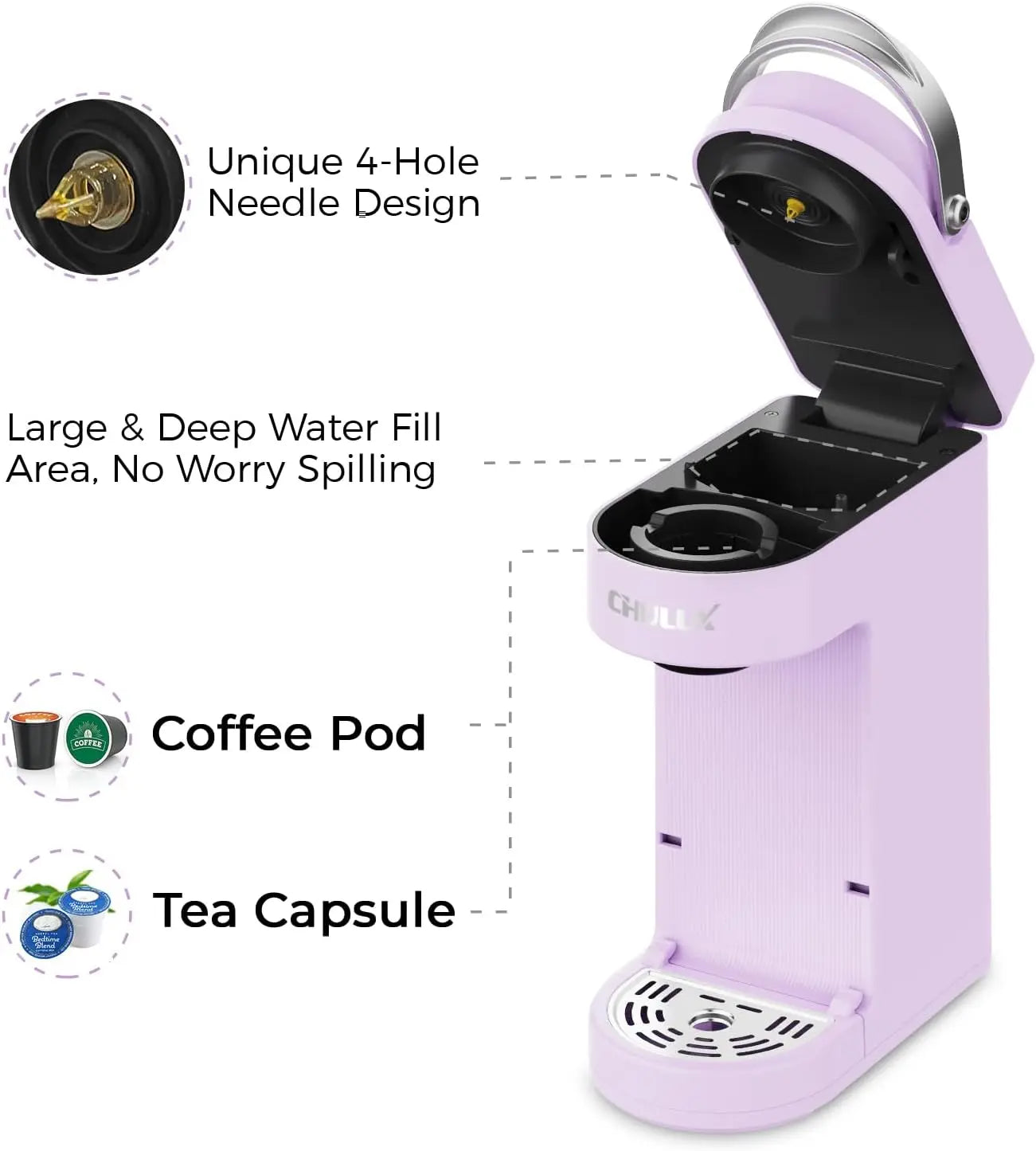 Slim Single Serve Coffee Maker for K Pods