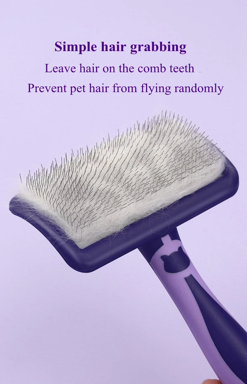 Pet Brush Stainless Steel for Comb, Massage, Grooming,Hair Remover