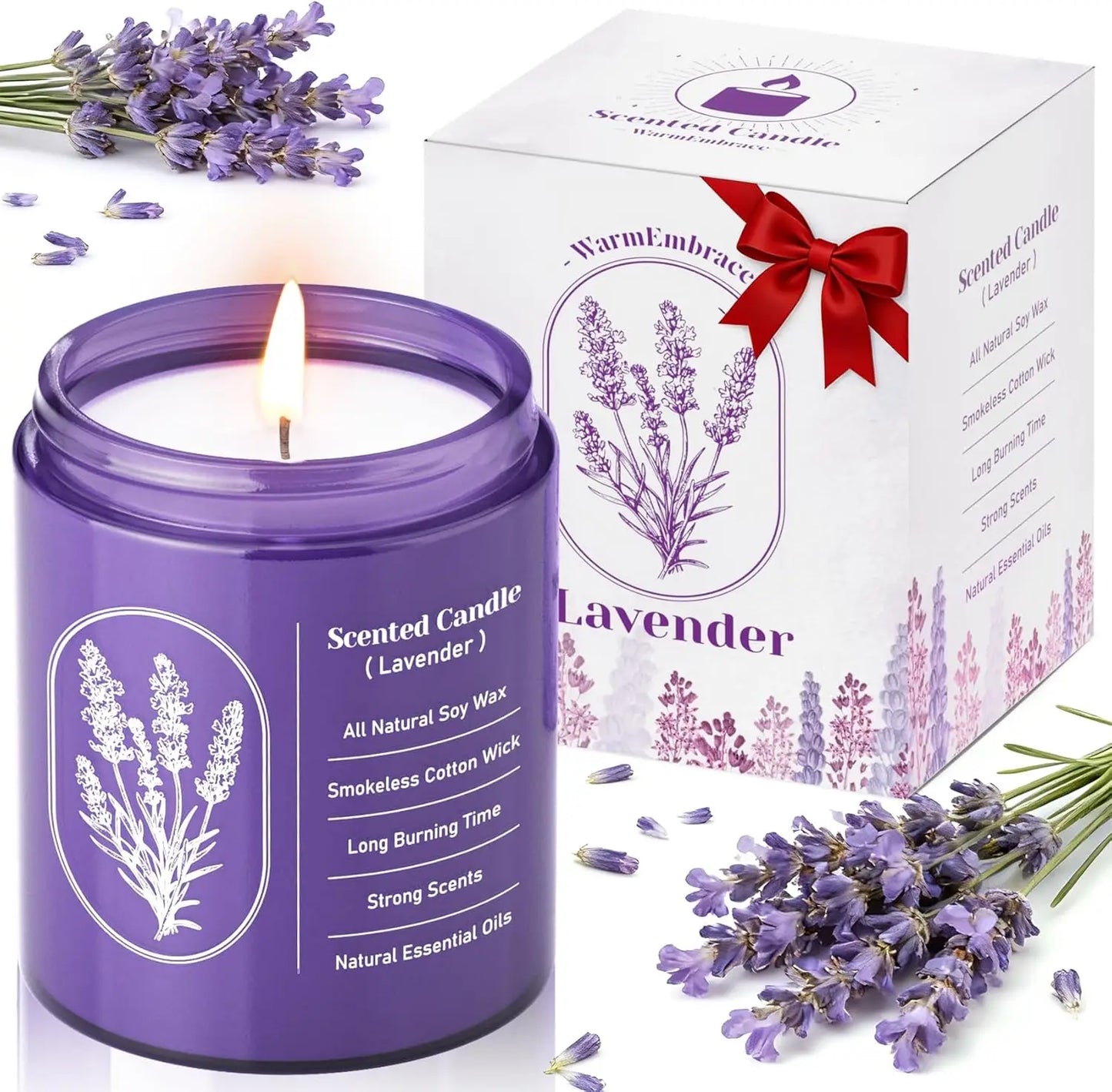 7.5oz Lavender Scented Soy Candle Highly-Scented