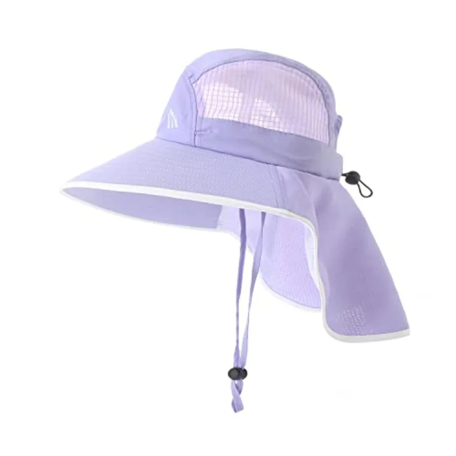 UV Sun Protection Hat Women Foldable Neck Flap Wide Brim Fishing Hat