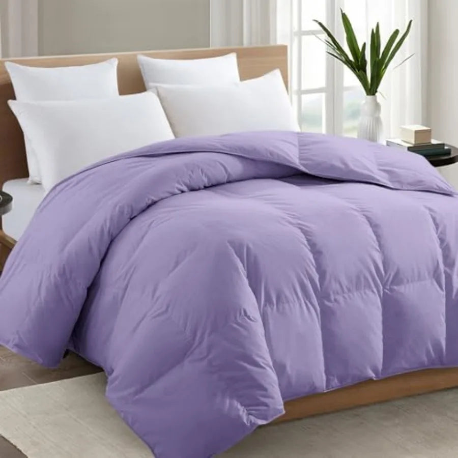 Premium 2100 Series All Season Breathable Purple Soft 4D Spiral Fiber Quilted Down Alternative Duvet Insert with Corner Tabs Lu