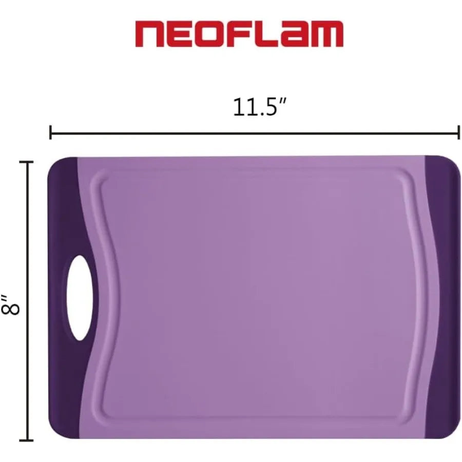 Poly Cutting Board - Purple Durable Plastic,--11.5 x 8 x 0.4 inches