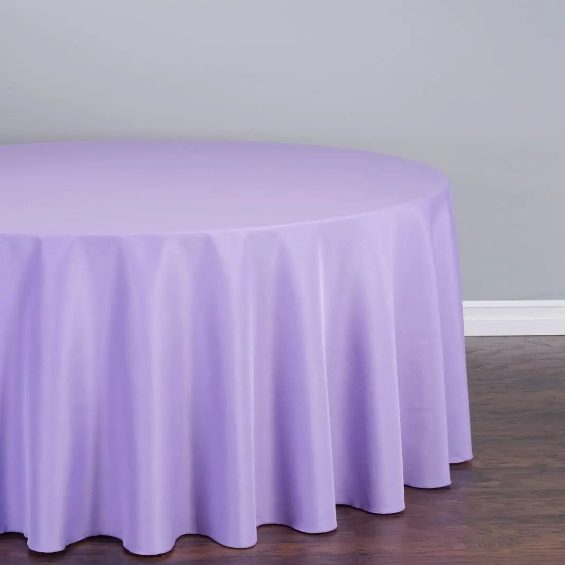 5 Pack 120 Inch Round Tablecloth Lavender, Wrinkle Resistant Polyester Fabric for Party Decor