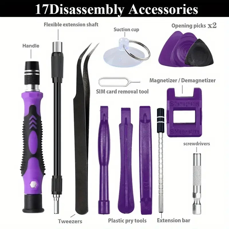 VMAN 115/117in1 Precision Screwdriver Set Mini Professional Magnetic Repair Tool Kit suitable for Phone Computer Electronic Etc.